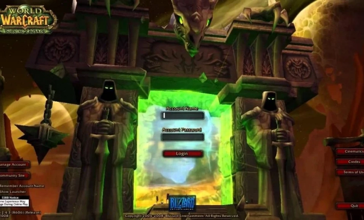 World of Warcraft: The Burning Crusade - Login Screen