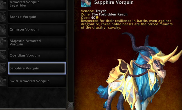 Vorquin-Mounts in Dragonflight