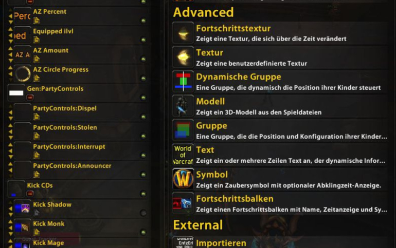 WeakAuras importieren und herunterladen
