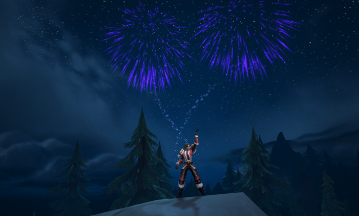 Unerschöpfliches lila Feuerwerk Twitch-Drop World of Warcraft