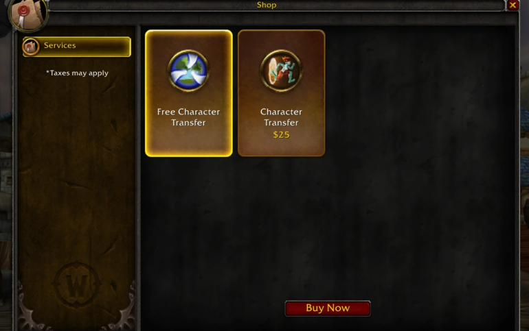 Chartransfer für WoW Classic im Angebot