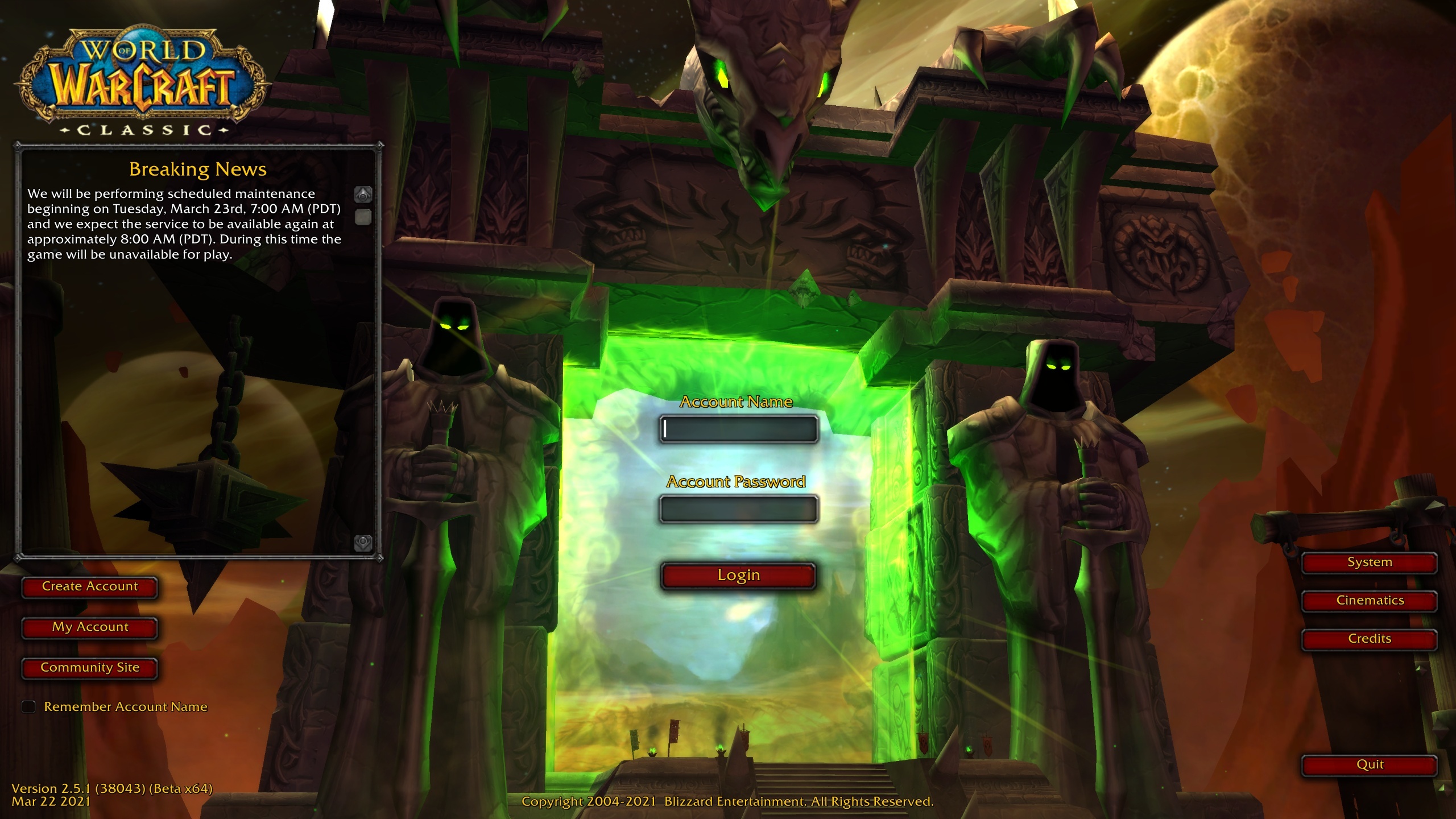 Der WoW-Launcher mit Burning Crusade