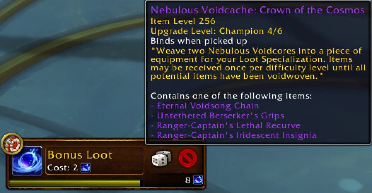 Bonusrolls in 12.0.5