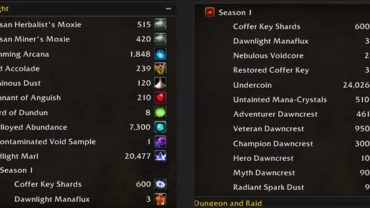Zu viele Währungen in WoW